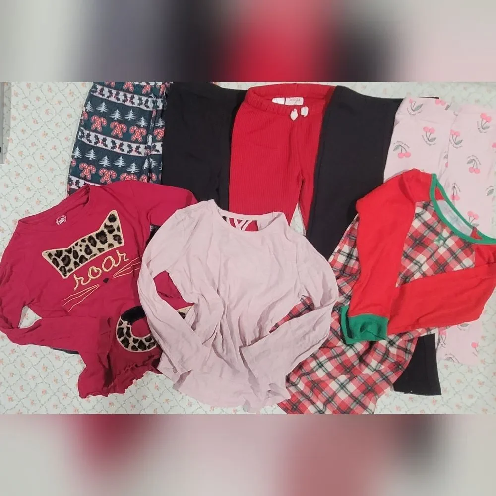 Girls Size Xs 4t-4/5 Winter 8 Piece Bundle